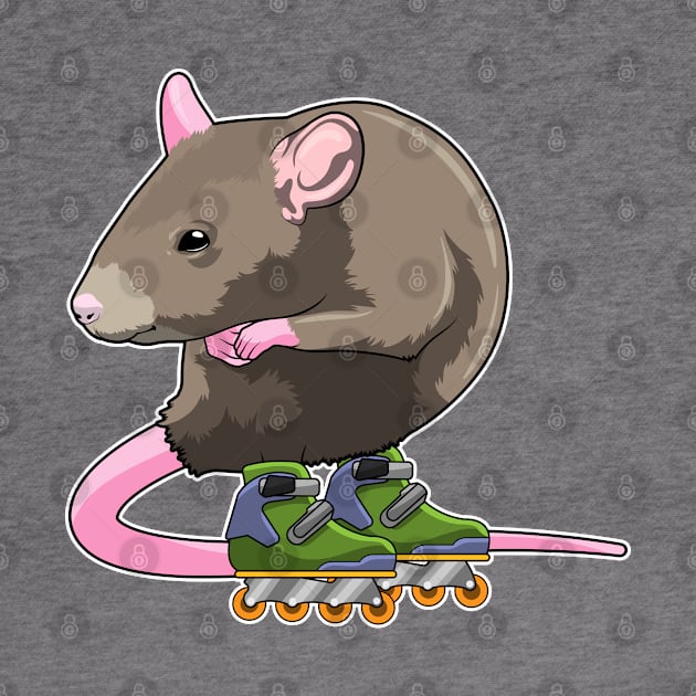 Mouse as Inline skater with Inline skates by Markus Schnabel